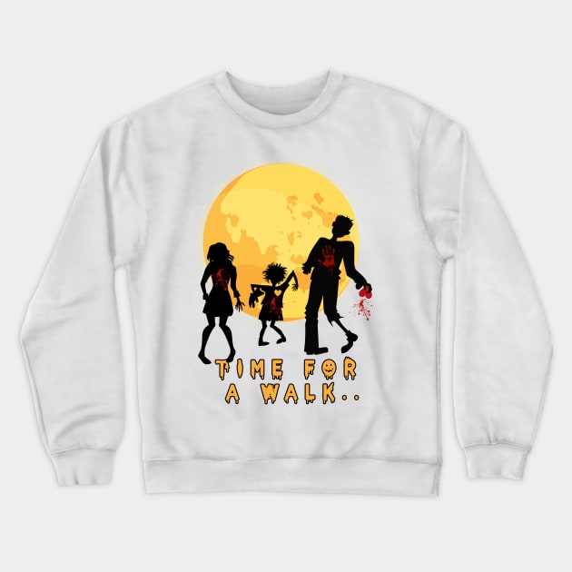 Zombie Walk T Shirt, Zombie Walk Shirt, Halloween T Shirt, Halloween Shirt, Time for a Walk T-Shirt Crewneck Sweatshirt by LetsBeginDesigns